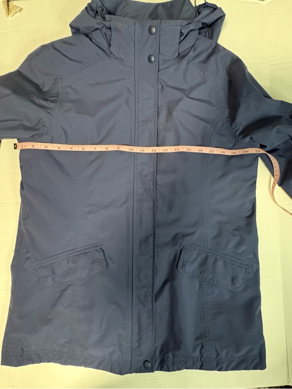L.L. Bean Navy Hooded Utility Jacket - Picture 11 of 12